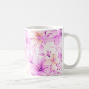 Delicate Watercolor Pink Flowers  Coffee Mug