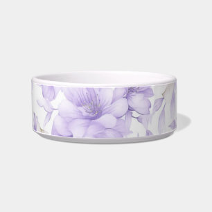 Delicate Watercolor Purple Flowers  Bowl