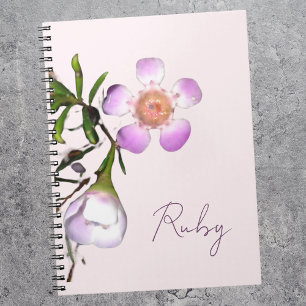 Delicate Wax Flower Bloom Notebook