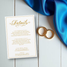 Delicate White And Gold Script Simple Wedding