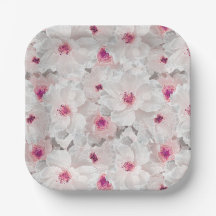 Delicate white and pink floral