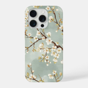 Delicate White Blossom Branch Botanical  iPhone 15 Pro Case