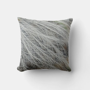 Delicate White Feather  Throw Pillow