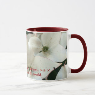 Delicate White Floral Mug