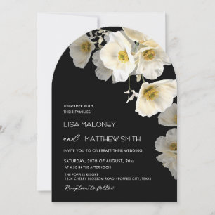 Delicate White Flowers Wedding Invitation