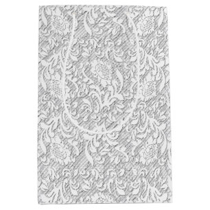 Delicate White Lace Medium Gift Bag