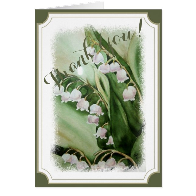DELICATE WHITE LILY OF THE VALLEY THANK YOU (Front)