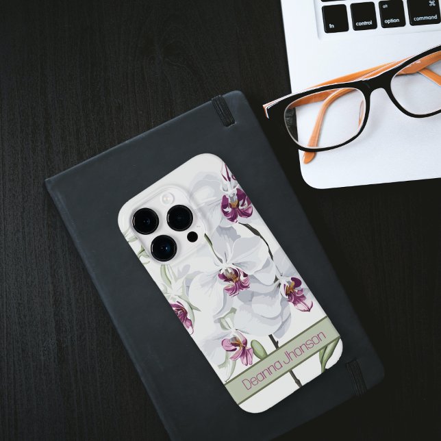 Delicate White Orchids Customisable Case-Mate iPhone Case (Creator Uploaded)