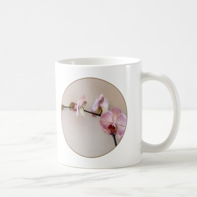 Delicate White Phalaenopsis Orchids Coffee Mug (Right)