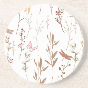 Delicate wild flower coasters