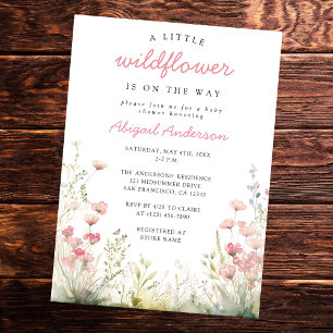 Delicate Wildflower Baby Shower Invitation