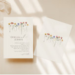 Delicate Wildflower | Beige Wedding Invitation<br><div class="desc">This delicate wildflower | beige wedding invitation is perfect for your simple, whimsical boho rainbow summer wedding. The bright, enchanted pink, yellow, orange, and gold colour florals give this product the feel of a minimalist elegant vintage hippie spring garden. The modern design is artsy and delicate, portraying a classic earthy...</div>