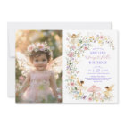 Delicate Wildflower Fairy First 1st Birthday Photo