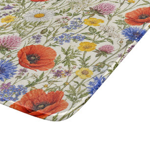Delicate Wildflower Meadow Blooms Cutting Board