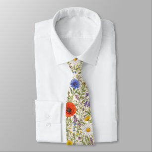 Delicate Wildflower Meadow Blooms Tie