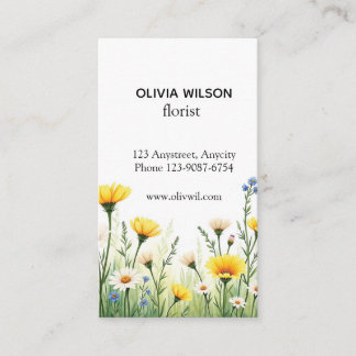 Delicate Wildflower Meadow Business Card