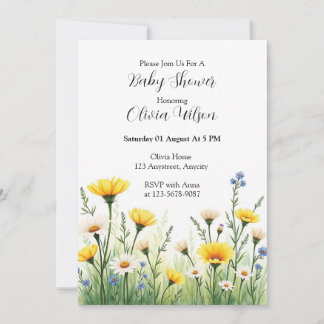 Delicate Wildflower Meadow Invitation