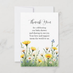 Delicate Wildflower Meadow Thank You Card