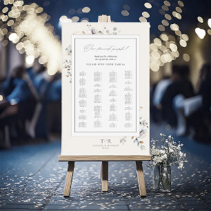 Delicate Wildflower Seating Chart Ivory ID1102