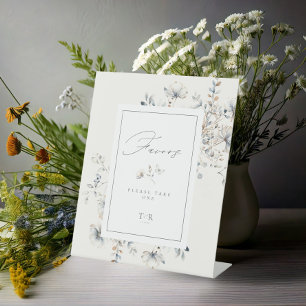 Delicate Wildflower Wedding Favours ID1102 Pedestal Sign