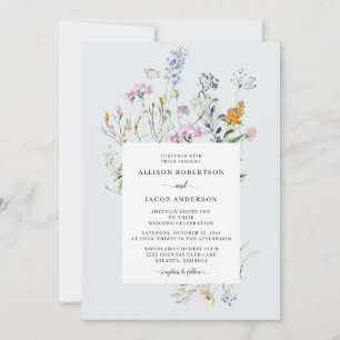 Delicate Wildflower Wedding Invitation