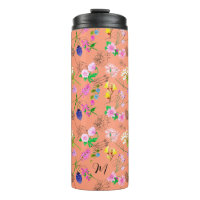 Delicate wildflowers in orange. Custom.