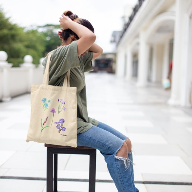 Delicate wildflowers in watercolour. tote bag (Creator Uploaded)