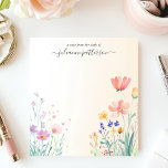 Delicate Wildflowers Meadow Personalised Name Notepad<br><div class="desc">Bring the beauty of a wildflower meadow to your desk with this charming, personalised notepad. A delicate array of colourful wildflowers and grasses creates a natural, whimsical border. The soft, muted background enhances the floral design. Customise this notepad with your own text. Perfect for jotting down notes, to-do lists, or...</div>