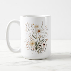 Delicate Wildflowers Motivational Quote Coffee Mug