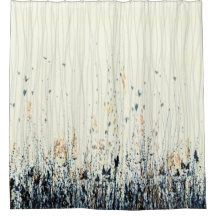 Delicate Wildflowers Watercolou Indigo Blue Yellow