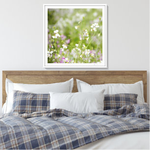 Delicate Wildflowers, white & lavender by Sidharta Canvas Print