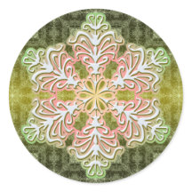 Delicate Winter Ice Crystal Snowflake Sticker