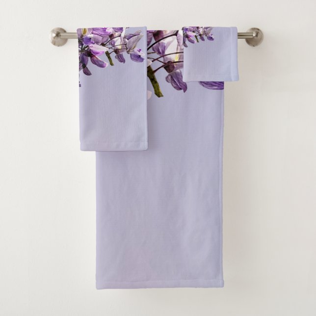 Delicate Wisteria Bath Towel Set (Insitu)