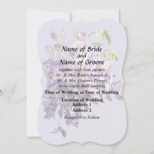 Delicate Wisteria Wedding Products Invitation