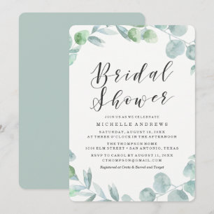 Delicate Wreath Bridal Shower Invitation
