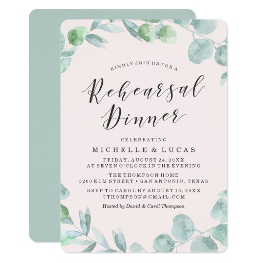 Delicate Wreath | Rehearsal Dinner Invitation