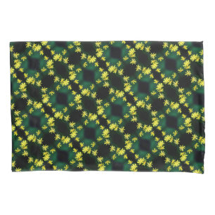 Delicate Yellow Daisy Wildflowers Abstract Pattern Pillowcase