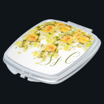 Delicate Yellow Roses Floral Spray Compact Mirror<br><div class="desc">Beautiful and delicate watercolor bouquet of rose flowers painted in yellows and oranges. Also a quote from Henry Ward Beecher.  A beautiful gift for your bridesmaids,  friends,  family,  birthdays,  any celebration that makes a special person feel special!</div>