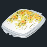 Delicate Yellow Roses Floral Spray Compact Mirror<br><div class="desc">Beautiful and delicate watercolor bouquet of rose flowers painted in yellows and oranges. Also a quote from Henry Ward Beecher.  A beautiful gift for your bridesmaids,  friends,  family,  birthdays,  any celebration that makes a special person feel special!</div>