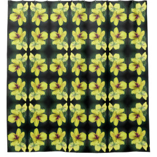 Delicate Yellow Wildflower Abstract Art Shower Curtain