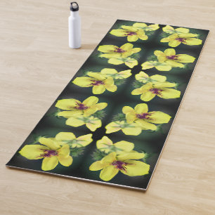 Delicate Yellow Wildflower Abstract Art Yoga Mat