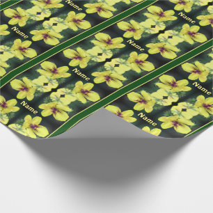 Delicate Yellow Wildflower Personalised Wrapping Paper