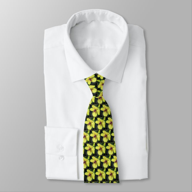 Delicate Yellow Wildflower  Tie (Tied)