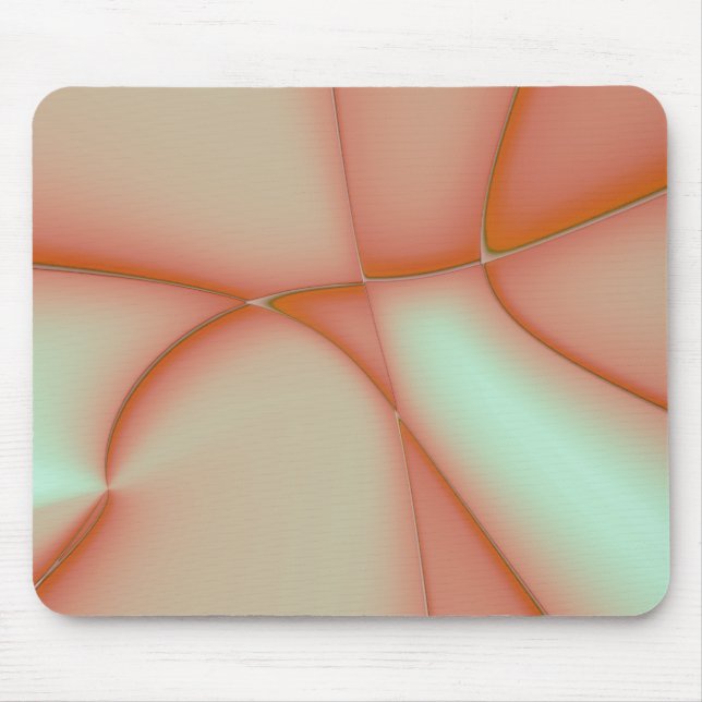 Delicately convex grey piece cutouts mouse pad (Front)