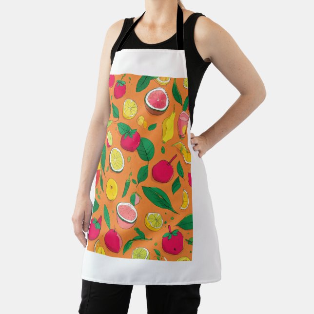 "Délices Naturels : Tablier Imprimé Fruits et Légu Apron (Insitu)