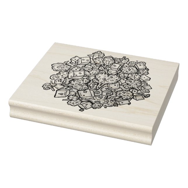 Delicious Aloo Gobi Indian Food Cauliflower Curry Rubber Stamp (Stamp)