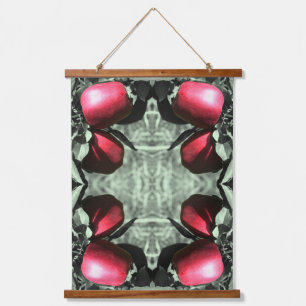 Delicious Apples On Tree Partial Color Abstract Hanging Tapestry