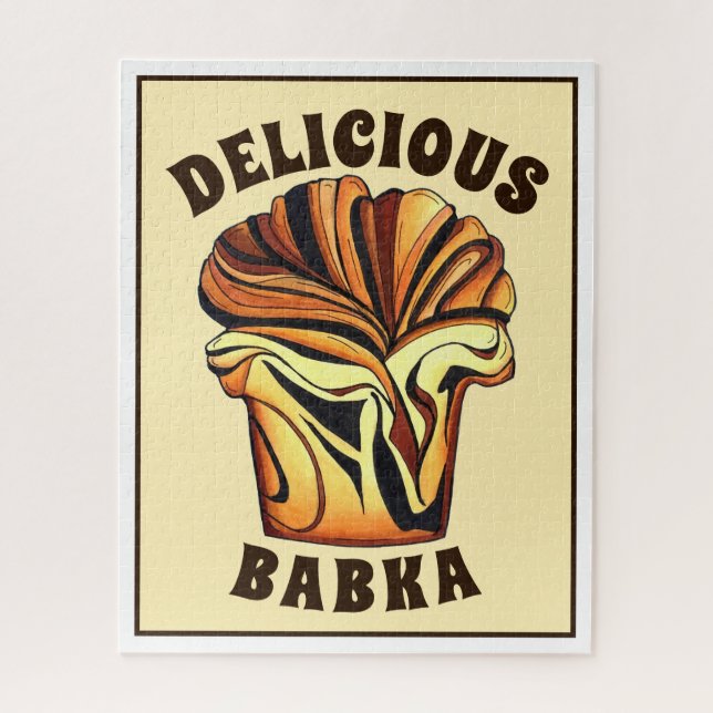 Delicious Babka Chocolate Bread Loaf Jewish Bakery Jigsaw Puzzle (Vertical)