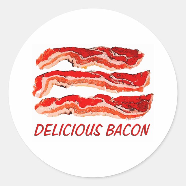 Delicious Bacon Classic Round Sticker (Front)