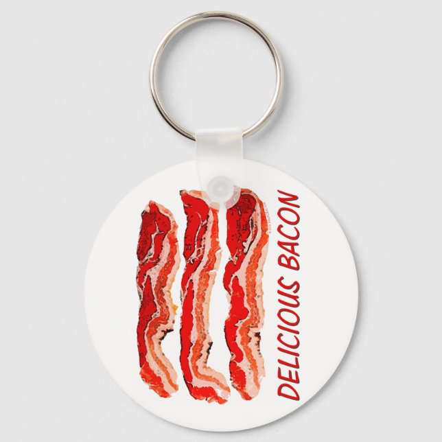 Delicious Bacon Key Ring (Front)